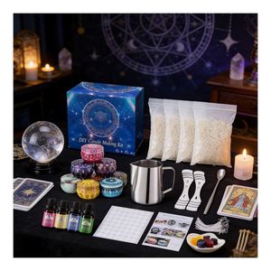 Decorative Soy Wax Candle Containers <b>Empty</b> Vessels with Lids for Private Label Wax Filling Display Program Retail Scented - Product Image 4