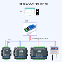 Module d'entrée analogique isolé RS485/CAN FD 0-5V/30V/60V/20mA, ADC 16 bits, collecte de tension de batterie industrielle, montage sur rail DIN, 2500V