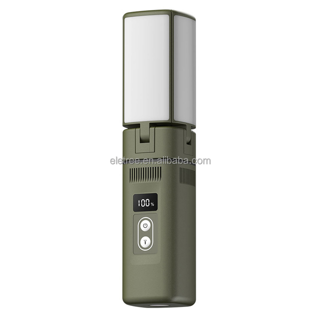 2025 New Hot Selling Extendable 7200Mah Lcd Display Usb Rechargeable Led Camping Lantern With Decorative Ambiance