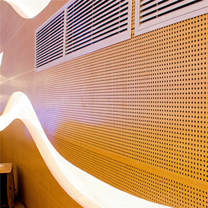 Panneaux acoustiques modernes en bois massif perforé de qualité supérieure pour plafond/mur, marché américain, haute absorption acoustique NRC 0.9, respectueux de l'environnement - Product Image 6