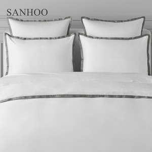 SANHOO Housse de Couette Luxe Rayée en Coton Épais 400 Fils, Ensemble de Literie Douillet et Chaud - Product Image 3