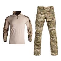 Ensemble de combinaison tactique de camouflage respirante et durable à manches longues pour l'entraînement en extérieur