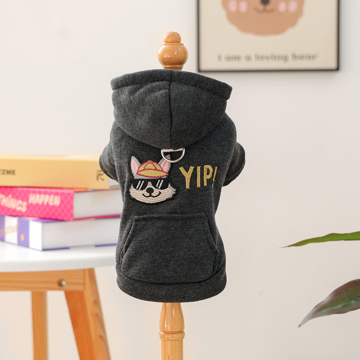 Sweat Happy animal city-loup gris foncé