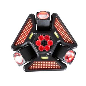 RGBW DMX512控制360度旋转发光二极管舞台灯三头三臂光束激光闪光灯效果 - Product Image 1