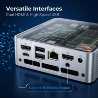 Custom Logo Mini Desktop PC with Intel Tiger Lake Gold 7505U Processo DDR4 Memory Type-C HDMI Windows 11 System Premium Mini PCs