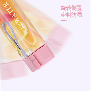 Bottiglia d'acqua da viaggio portatile trasparente personalizzata da 500ml per palestra Sport in plastica trasparente per <span class=keywords><strong>bambini</strong></span> - Product Image 3