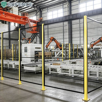 Barrière de sécurité pour robot industriel, clôture modulaire en maille métallique, barrière d'isolation d'atelier, clôture de sécurité périmétrique pour robot