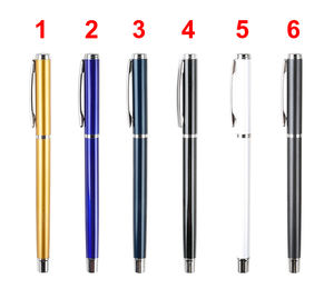 Bolígrafo de Gel Metálico con Grabado Publicitario Empresarial, Impresión de Logotipo Personalizado, Regalo de Oficina, Escritura Deportiva - Product Image 6