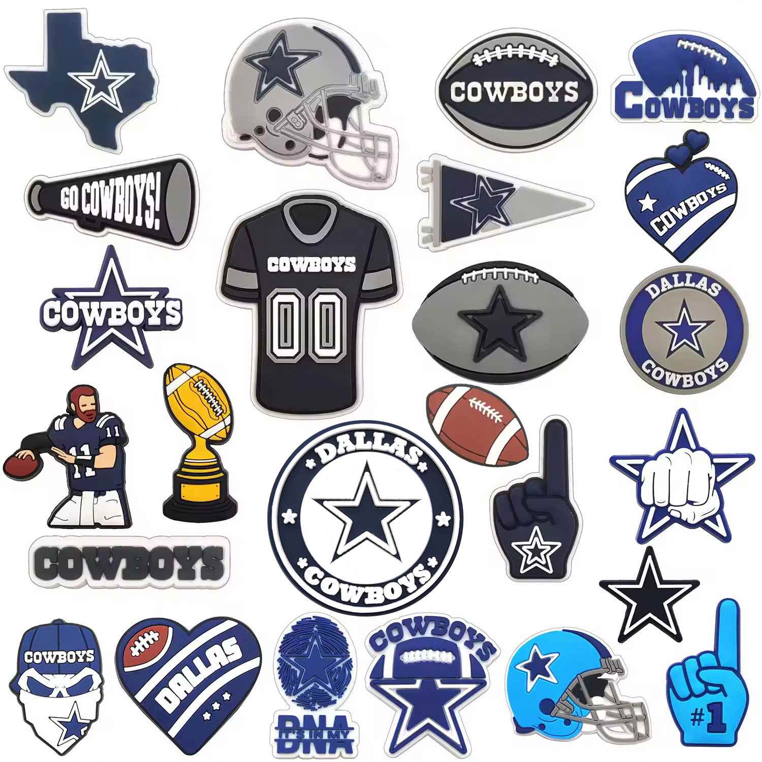 Dallas Cowboys Shoelace Charms Team Spirit Accessories