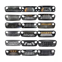 Calandre de pare-chocs avant JK JL 2024 style requin avec LED, accessoires 4x4 pour Wrangler JK JL Gladiator JT 2024