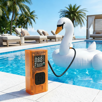 Gonfleur de pneus numérique portable rechargeable 150 PSI en ABS pour voitures et motos, double affichage numérique, arrêt automatique, batterie externe, LED