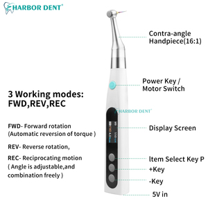Motore Endodontico Wireless Dentale Colorato 16:1 con Contrangolo Standard, Strumento Intelligente per Terapia del Canale Radicolare, Elettrico con Pulsante a Pressione <span class=keywords><strong>HYG</strong></span> - Product Image 5