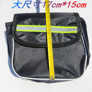 <b>Bicycle</b> Front <b>Frame</b> Bag 17cm*15cm 600D Mesh With Reflective Strip For Cycling Accessories - Product Image 1