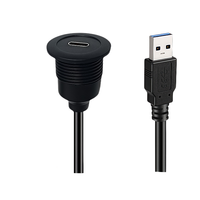 Cable de Extensión USB C 3.0 5A de Carga Rápida 5Gbps, Impermeable, con Blindaje de PVC y Cobre Estañado, Macho a Hembra, para Computadora, Cámara y Video