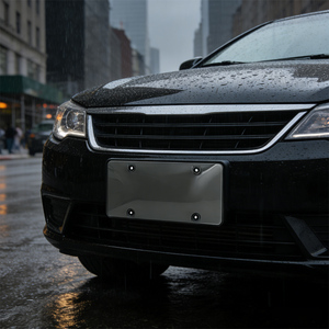 Lot de 2 caches-plaques <span class=keywords><strong>d</strong></span>'<span class=keywords><strong>immatriculation</strong></span> incurvés transparents/fumés pour voiture, conformes aux normes américaines - Product Image 5