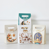 Eid Mubarak papier cadeau bonbons traiter sacs cadeaux poignée sac boîte pour musulman Ramadan fête décor