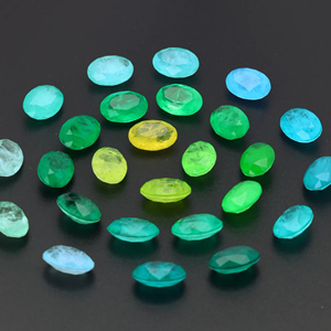 Nueva Tendencia: Piedras Sueltas de Cristal Doble de Corte Ovalado en Verde <span class=keywords><strong>Esmeralda</strong></span> y <span class=keywords><strong>Azul</strong></span> para la Creación de Joyería Fusionada - Product Image 1