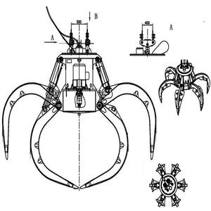 Godet à double/quatre câbles mécaniques à peau d'orange - Product Image 5