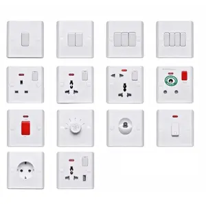 Hot Sale Simple Design Switch And Socket White Modern Home Electrical Wall Switch And Socket