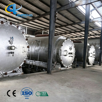 Usine de pyrolyse de pneus usagés en lots de 10 TPD, système de pyrolyse industriel et commercial à haute efficacité, machine à huile combustible et à fumée de carbone