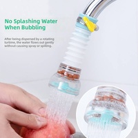 Aérateur de Robinet de Cuisine Rotatif à 360 Degrés, Prolongateur de Robinet en Plastique Durable, Pulvérisateur Réglable Économiseur d'Eau, Filtre Diffuseur