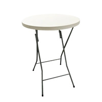 Table pliante longue ronde en plastique banquet pliable en plastique
