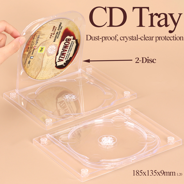 WEISHENG Bluray DVD Digital Tray Clear Digipak Cases DVD CD Disc Holder 3 Discs CD Digi Tray for Gluing Onto Cardboard Packaging