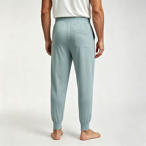 Pyjama en viscose de bambou tricoté pour homme, vêtements de nuit respirants, vêtements de nuit personnalisés en coton et soie tricotés, vêtements de détente doux - Product Image 2