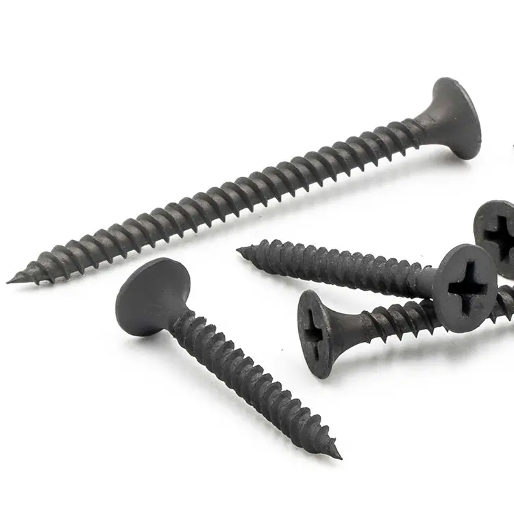 Fine/Coarse Thread Black Phosphate Flat Bugle Head Gypsum Board Drywall Screw For Drywall Phillips Black Self Tapping Screw