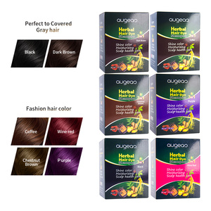 แชมพูย้อมผมสีดำถาวรผมขาวเทาพร้อมผ้าคลุมสมุนไพรออร์แกนิค - Product Image 2