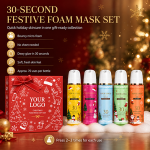 Set de Mascarillas de Espuma de Acción Rápida, Hidratación en 30 Segundos, Alivia la Piel Opaca y Cansada, Rosa PDRN, Set de Regalo de Mascarillas de Espuma Navideñas - Product Image 4