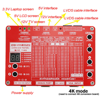 Kit d'outils de test d'écran LVDS Silman 8ème génération T-80S pour réparation TV/ordinateur portable, compatible écrans LED LCD de 7 à 84 pouces, puissance 90KW, garantie 3 mois