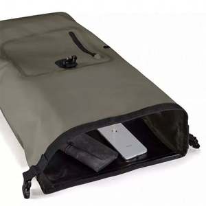 Sac à dos étanche 30L en bâche PVC 500D avec fermeture éclair imperméable pour camping, randonnée, pêche – Matériaux de doublure : polyester, nylon, toile - Product Image 5