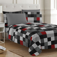 Parure de draps en microfibre 100 % polyester, 6 pièces, pour lit double, avec 4 taies d'oreiller, très vendue au Mexique, pour impression par dispersion.