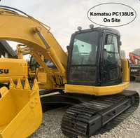 Excavatrice d'occasion Komatsu PC138us d'origine du Japon, prête à l'emploi, à bras court, pour projets de construction en espaces restreints ZX135US 135 140 313