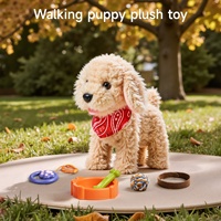 Jouet en peluche pour enfants Tumama, chiot Golden Retriever, animal de compagnie électronique interactif, chien qui marche avec télécommande, chien qui aboie et qui marche