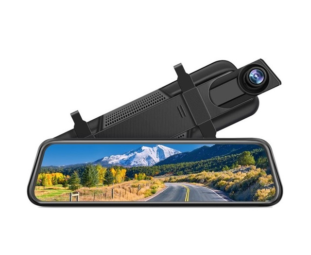 10 Inch Touch Screen FHD 1080P Car Dashcam Dual Lens Automobile Video Recorder 1080P Dash Cam Rearview Mirror Car Camera