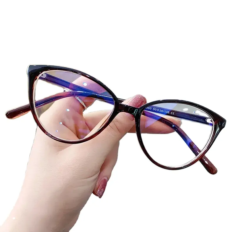 2022 Neue hochwertige optische PC-Brille Rahmen Transparente Anti-Blaulicht-Sonnenbrille für Männer und Frauen