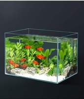 Aquarium en verre sur mesure, aquarium transparent en verre trempé, aquarium d'eau salée en verre trempé