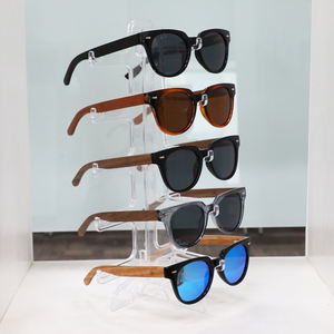 2025 nouveauté classique miroir nuances lunettes de soleil cadres ronds en bois lunettes de soleil usine en gros lunettes de soleil hommes - Product Image 1