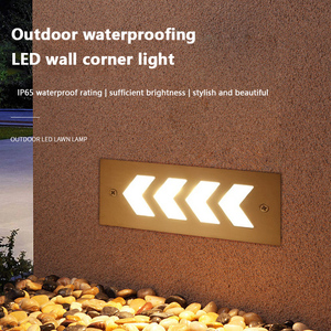 Lampe d'angle murale à LED étanche pour l'extérieur, éclairage de marches d'escalier, lampe LED encastrée - Product Image 2