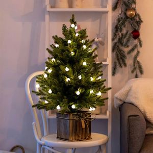 Mini Árbol de Navidad de Mesa con Luces LED y Base Fina para Decoración del Hogar y Escritorio, Artículos de Decoración Navideña - Product Image 3