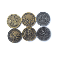 Fabricant chinois de pièces de monnaie de jeu de société, médailles, pièces de monnaie personnalisées bon marché, série de dragons, pièces de monnaie de jeu de société