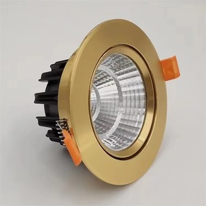 Foco empotrable <span class=keywords><strong>LED</strong></span> COB ajustable comercial de <span class=keywords><strong>30W</strong></span>, foco de techo redondo dorado, luz empotrada de techo, accesorio de luz descendente - Product Image 4