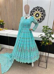 Nuevo vestido de diseñador Ropa de fiesta Look Nuevos colores Faux Georgette con Secuencia de bordado Trabajo con mangas completas a precio mayorista - Product Image 6