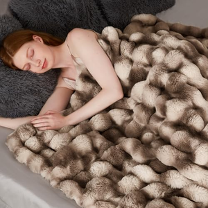 Hot Sale Luxury Faux Fur Plush Soft Warm Throw <b>Blanket</b> Home Sofa Bed Room Cozy Minky <b>Blanket</b> for Winter - Product Image 2