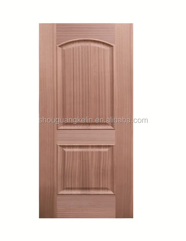 Moldeado HDF MDF melamina puerta Piel Interior 6 panel puerta hoja piel