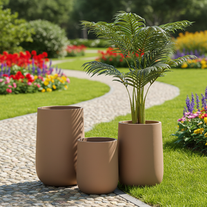 Maceta Moderna de Cemento, Redonda, Grande, Ecológica, para Piso, Jardín, Decoración del Hogar, Interior y Exterior - Product Image 4