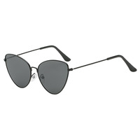 Lunettes de soleil œil de chat en métal pour femmes, lunettes de soleil tendance, lunettes de soleil pour hommes