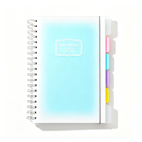 Carnet spirale B5, 124 feuilles, 80 g/m², couverture PP, séparateurs à sangle, Best Wishes Gradient, 4 motifs, papeterie étudiante, vente en gros